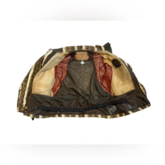 Men’s Burton Ronin 2L Snake Skin Print Snowboard Ski Jacket Size Medium - Picture 5 of 11